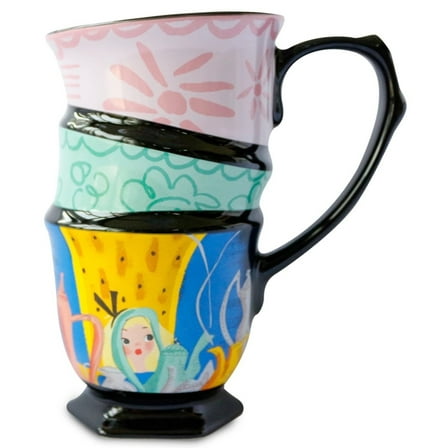 Disney Parks Exclusive - Ceramic Coffee Mug - Alice's Tea Party Spinning Stacked Teacups 3D Sculpted - 2021 Edition