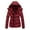 Burgundy Red, variant on GGleaf Women's Hooded Warm Winter Coat Plus Size Thicken Puffer Jacket with Removable Hood Burgundy Red 1X