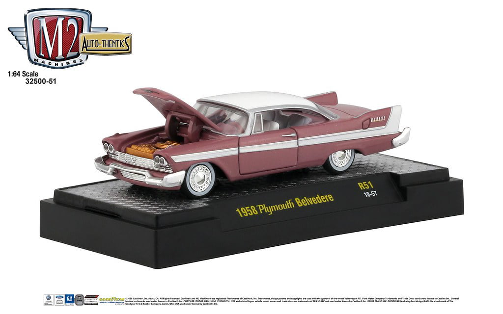 Auto World 1958 Plymouth Belvedere AW64242AB Set of 2-20B