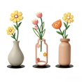 thumbnail image 4 of 3 piezas de flores de metal para decoración de pared, adornos colgantes decorativos de hierro, decoración floral para el hogar, la oficina o el Estilo C, 4 of 8