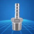 thumbnail image 2 of 304 Stainless Steel Male Thread Pipe Fitting Barb Hose Tail Connector (3/8"x8mm), 2 of 3