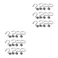 thumbnail image 4 of Anillos para cortina de ducha Ounissouiy 12 Uds Metal 7.4x2.2cm, 4 of 6