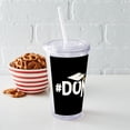thumbnail image 4 of CafePress - Funny Graduation - 16 Ounce Classic Clear Insulated Double Wall Tumbler Cup with Lid Straw , Reusable, 4 of 5