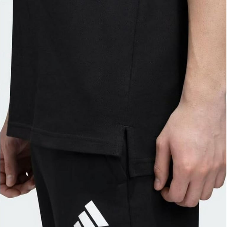 adidas Men Polyester India Cricket Polo Shirts Black M