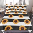 thumbnail image 1 of HAHDAXIA Stripes Sunflower Bedding Solid Comforter Set for All Seasons,3 Pieces(1 Comforter+2 Pillowcases),Soft Microfiber Bedding Set Queen(90"x90"), 1 of 7