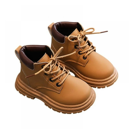 

Bullpiano British Style Fashion Boys Girls Simple Boots Tie Rope Design Non-Slip