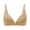 Gold, variant on Breezora Triangle Bralette for Women Front Close Wireless Bras Deep V Neck Seamless Comfort Full Coverage Adjustable Daily Wear Beige