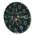 thumbnail image 3 of Designart 'Scarabs With Astrology' Modern Wood Wall Clock, 3 of 5