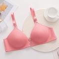 thumbnail image 4 of Push Up Bra for Women JIANLAI Supportive Wireless Push Up Bra Full Coverage No Underwire Seamless Plus Size for Older Women Watermelon red, 4 of 5