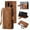 Brown, variant on Flip Case for Samsung Galaxy A20e 9 Card Slots Lanyard Wallet Pu Leather Kickstand