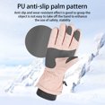 thumbnail image 4 of Guardurnaity 1 par de guantes de esquí de nieve invierno térmico antideslizante pantalla táctil motocicleta montar ciclismo deportes senderismo guantes y mitones mujer rosa, 4 of 6