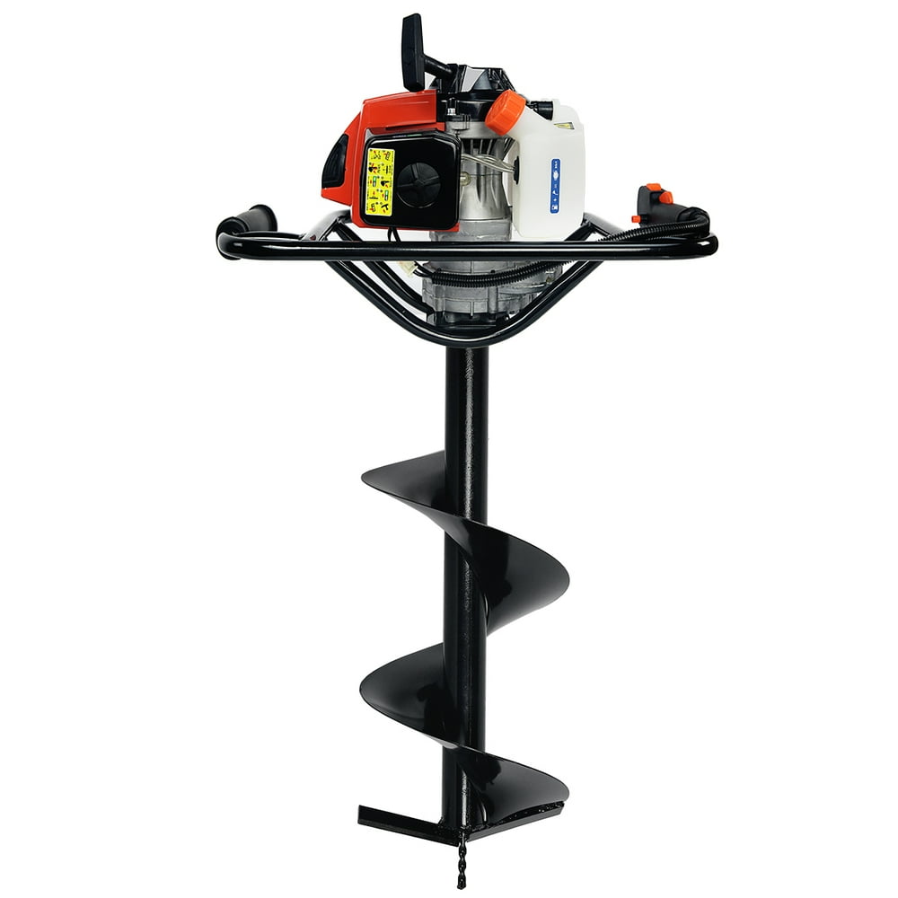 XtremepowerUS VType Post Hole Digger 63CC 2Stroke Gas Plant Fence One