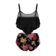 thumbnail image 4 of VerPetridure Tankini Bathing Suits for Women High Waisted Swimsuits Women Tummy Control Bikini Set Floral Print Swimwear, 4 of 5