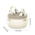 thumbnail image 3 of Auriculares inalámbricos Bluetooth 5.4 Earclip | Diseño de clip de oreja abierta | Reducción de ruido de micrófono dual | Batería alta | Baja latencia | Sonido estéreo | Alcance de 10 m | Beige, 3 of 6
