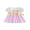 Pink, variant on BemeyourBBs Toddler Baby Girl Dadd's Girl Dress Fathers Day Outfit Little Girl Summer Sundress Cute Letter Floral Embroidery Striped Puff Short Sleeve Side Bow Decor A Line Dress