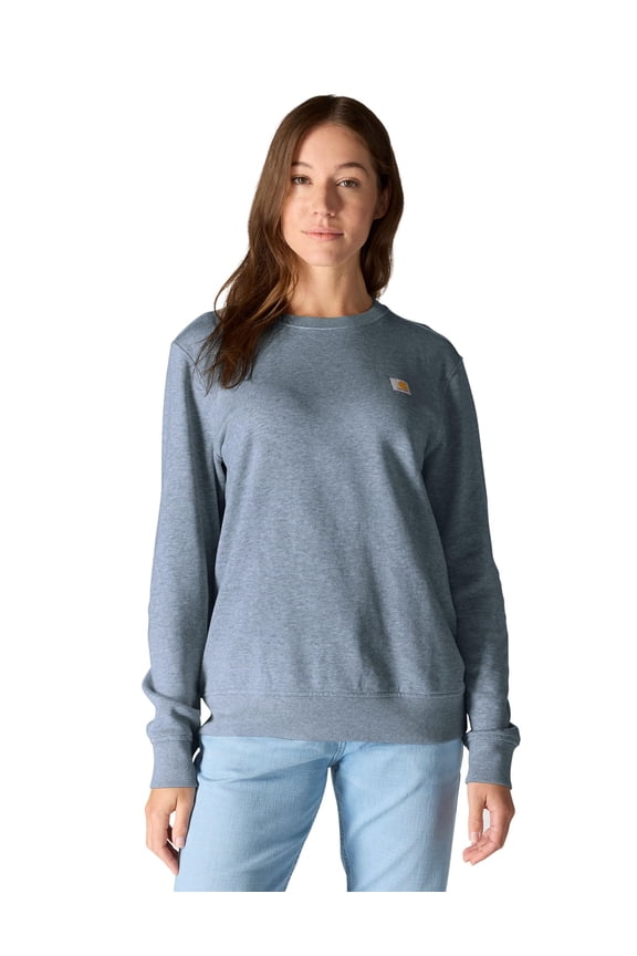 Women's TENCEL Fiber Series Relaxed Fit Sweatshirt, Light Faded Navy Heather, 2X