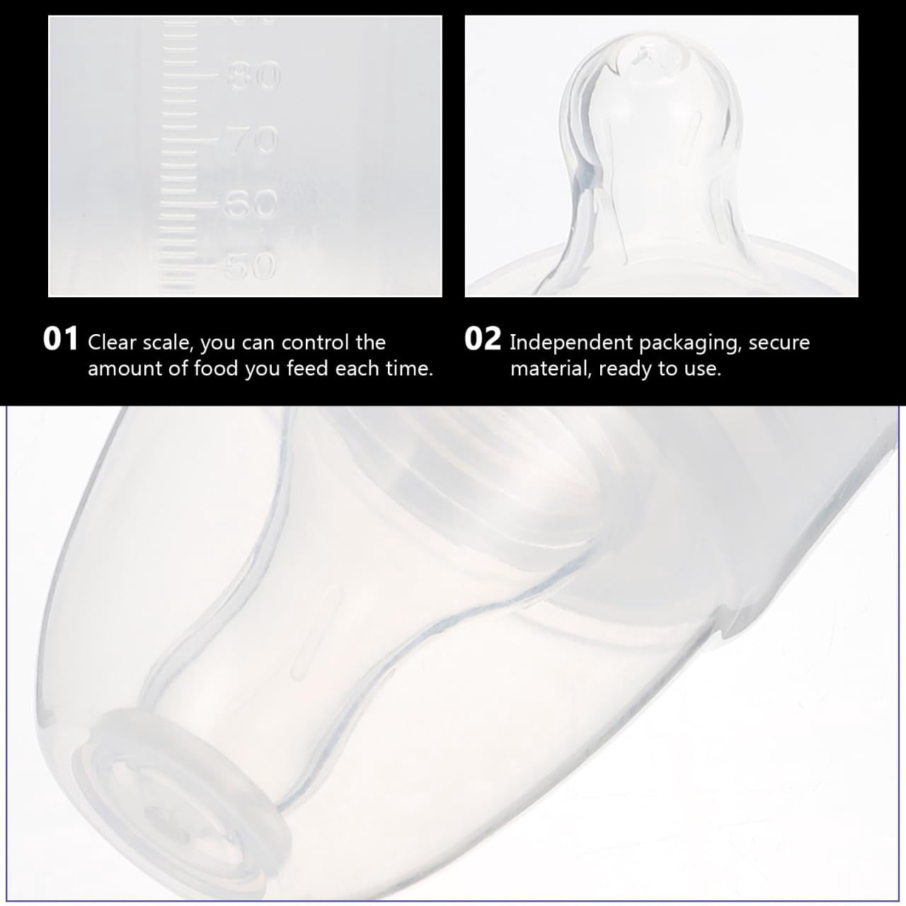 ABCISI 15 Pcs Newborn Disposable Milk Bottles Babies Supple Milk Bottles Classic Clear Neck Bottles (White)