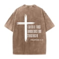 thumbnail image 6 of IWRICH Men's Graphic Printed Crew Neck T Shirts Short Sleeve Plus Size Tshirts Baggy Acid Washed Tees Brown M, 6 of 6
