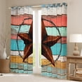 thumbnail image 2 of Manfei Vintage Texas Star Curtains Pack of 2 (42x84 Each) for Teens Adults,Western Rustic Cabin Curtains Blackout,Exotic Style Bedroom Curtains,Breathable Home Decor, 2 of 6