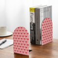 thumbnail image 5 of Zufioo Cherry Bow Print Wooden Bookends, Metal Bookshelf Non-slip Bookends, Home Furnishings Suitable for Bookcases Offices, 5 of 8