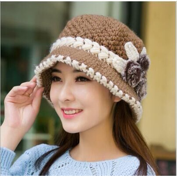 Gorro cálido de otoño e invierno para mujeres de mediana edad y mayores, gorro de lana grueso para mujer, gorro cálido para exteriores con protección para los oídos, entrega de una pieza
