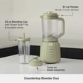 thumbnail image 5 of Thyme & Table Countertop Blender Duo, 1100W, 57oz Tritan Pitcher, 6-Point Stainless Steel Blade, 25oz To-Go Cup with Smart Seal™ Lid and Straw, Eucalyptus Green, 5 of 16