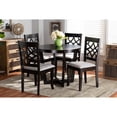 thumbnail image 5 of Tricia Modern and Contemporary Grey Fabric Upholstered and Wood 5-Piece Dining Set, 5 of 5