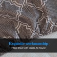 thumbnail image 4 of HGMart Bed Sheet Set Collection - 4 Piece Brushed Microfiber Bedding Sheet Set - Fade and Stain Resistant Hypoallergenic Deep Pocket Bedspread Set - Gray, King Size, 4 of 5