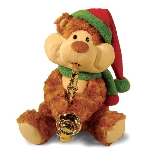 cuddle Barn 12" christmas cheeks Animated Plush Teddy Bear