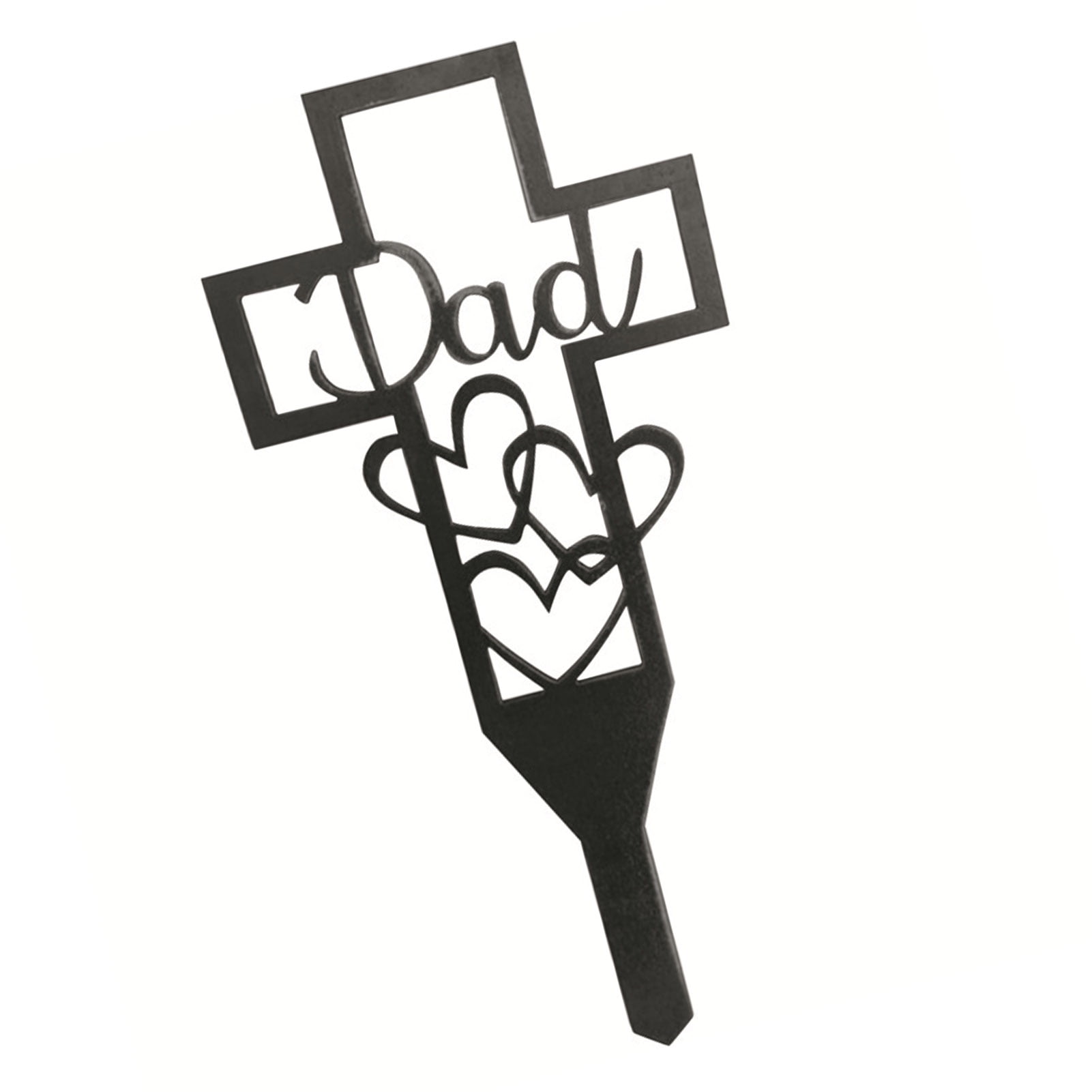 Buy ibaste Memorial Cross for Grave Metal Cemetery Decorations for