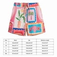 thumbnail image 5 of Women's Casual Shorts,Tropical Fruit Print , Elastic Summer Daily Beach Shorts, High Waist Loose Vacation Beach Shorts, 5 of 5