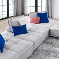 thumbnail image 4 of Modular Deep Tufted Sectional Sofa Set, Grey Gray, Fabric, Modern Contemporary French Country, Living Lounge Cafe Room Hotel Lobby Hospitality, 4 of 10