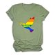 thumbnail image 1 of Camiseta de manga corta con estampado colorido informal para mujer Fridja  hjk470, 1 of 4