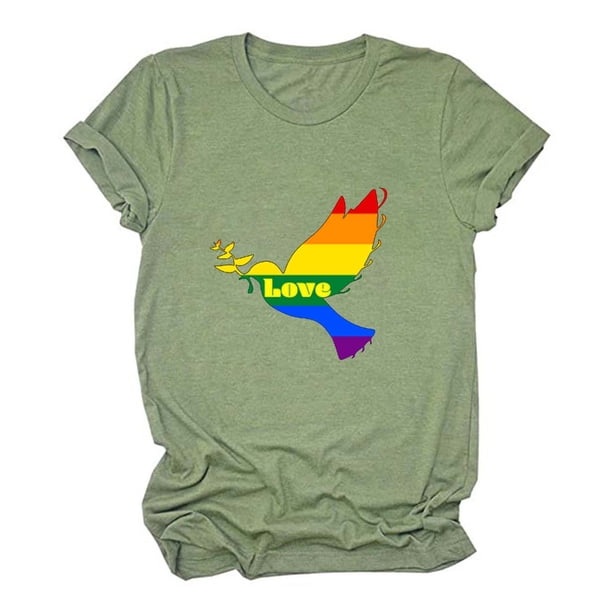 Camiseta de manga corta con estampado colorido informal para mujer Fridja hjk470