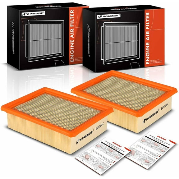 A-Premium Front 2-PC Engine Air Filter Compatible with Ford Escape 2013-2019, Transit Connect 2014-2022, 2.5L