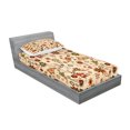 thumbnail image 2 of Ambesonne Colorful Fitted Sheet & Pillow Sham Set, Spring Motif Paisley, Twin, Multicolor, 2 of 2