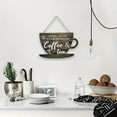 thumbnail image 6 of Wood Coffee Sign Latte Mocha Java Letter Coffee Cup Wall Decor Retro Coffee Bar Wooden Wall Decor Farmhouse Coffee Shop Wall Coffee Decorations for Kitchen Coffee Shop Wall Decor 7.68x11.8 Inch, 6 of 6