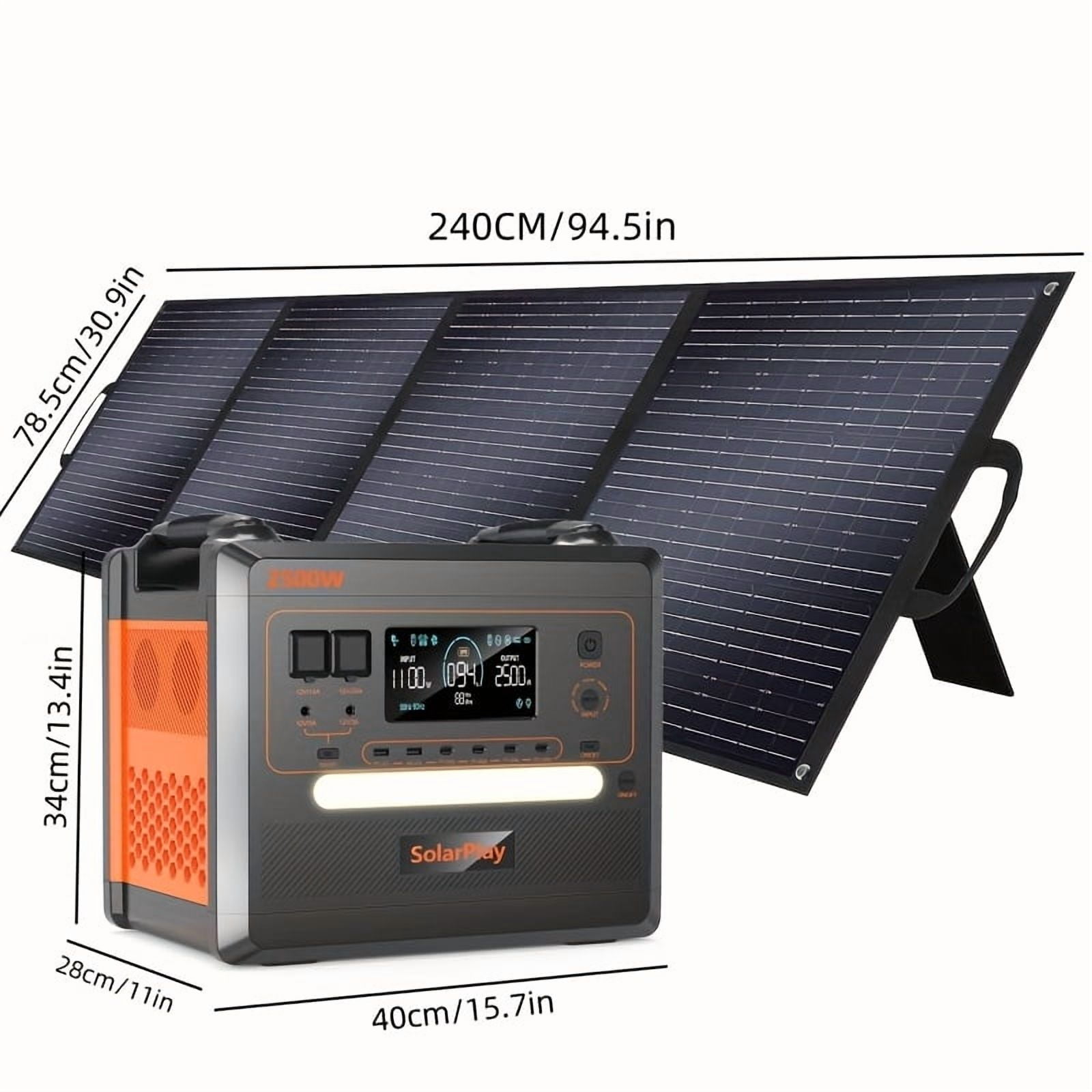 SolarPlay Q2402M Power Station | 2304Wh 2500W LFP Battery | 4 AC