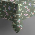 thumbnail image 4 of Floral 60" Square Waterproof Tablecloth, Floral Print Polyester Table Cover, 4 of 6