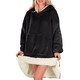 thumbnail image 3 of Sudadera Cobija Hoodie Con Capucha Afelpada Calientita Suave, Negro, 3 of 5