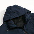 thumbnail image 4 of Youthup Men's Solid Color Water-Resistant Hooded Jacket - Breathable All-Season Raincoat with Moisture Wicking for Outdoor Activities, 4 of 7
