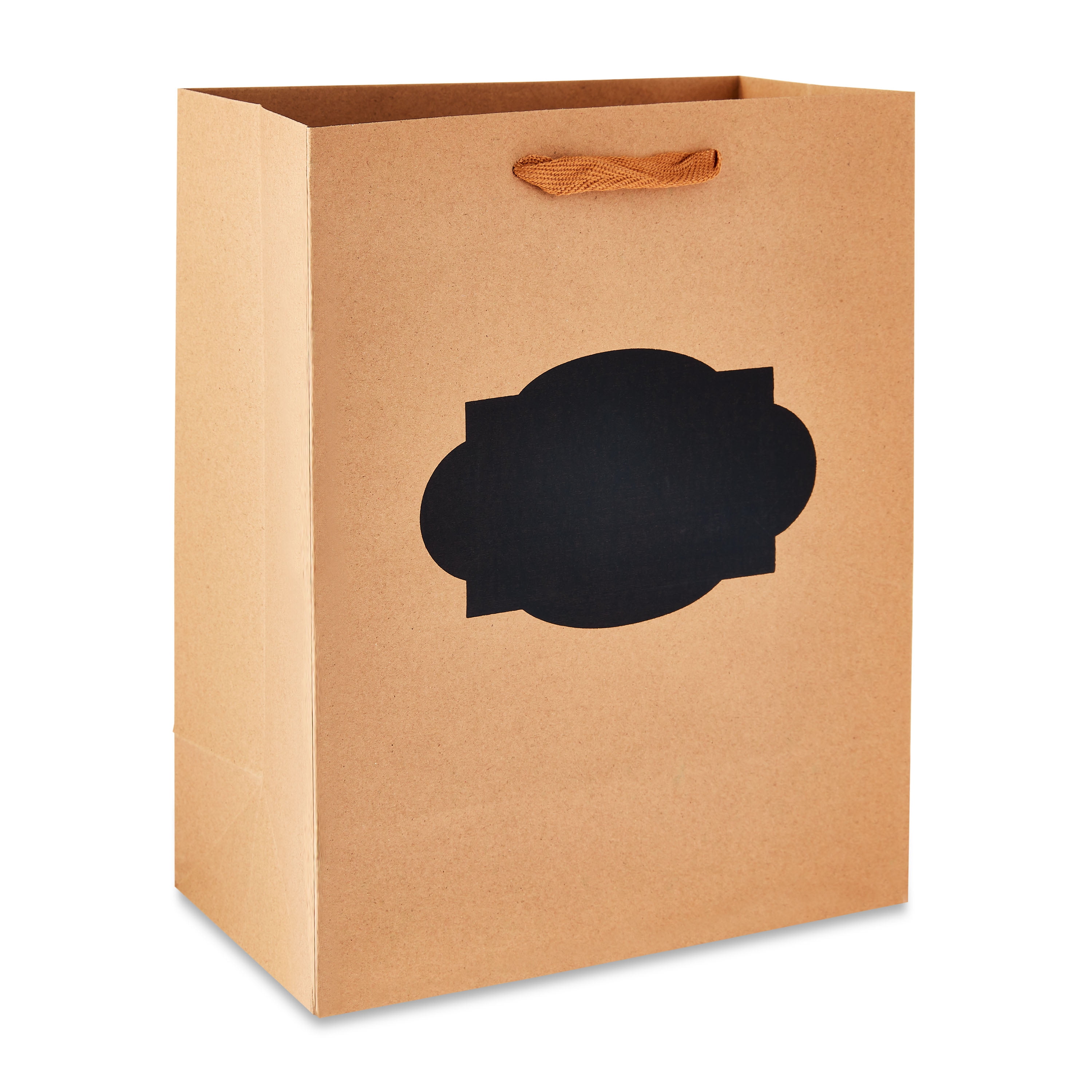 Hello Hobby Kraft Gift Bags with Chalk Label, 8" x 10", 13 Large Favor Bags