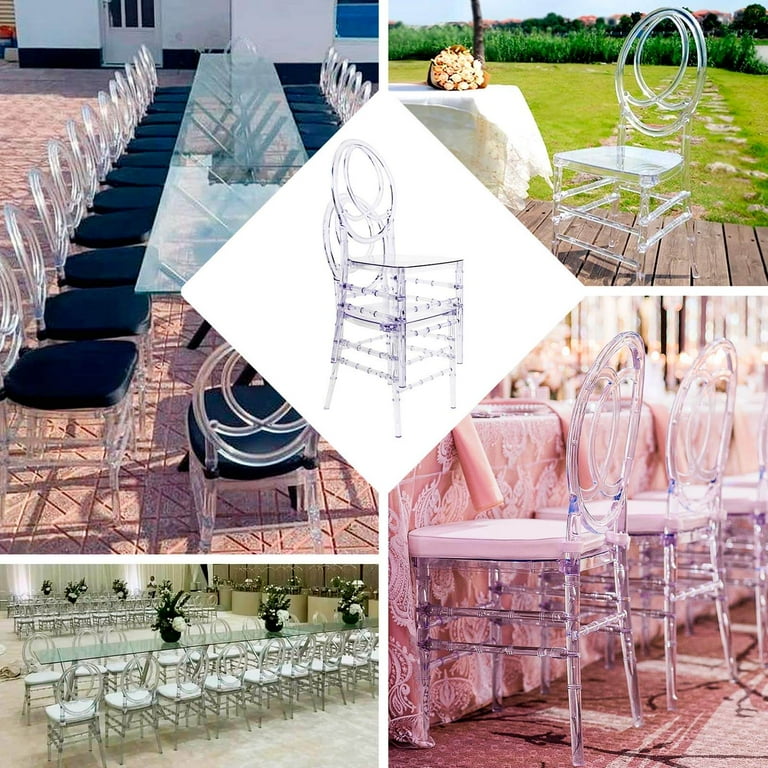 Efavormart Stackable Clear Acrylic Phoenix Chiavari Ghost Chair