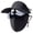 Black, variant on Three In Summer Full Face Cycling Sun Shield Gear for Outdoor Riding Ice Silk Sunscreen Face Protector Hat with Integrated Design