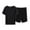 Black, variant on cfhntfmh Pajama Sets for Women Comfy Crewneck Short Sleeve Solid Color T-Shirts Loose Wide Leg Shorts Sleepwear Sets