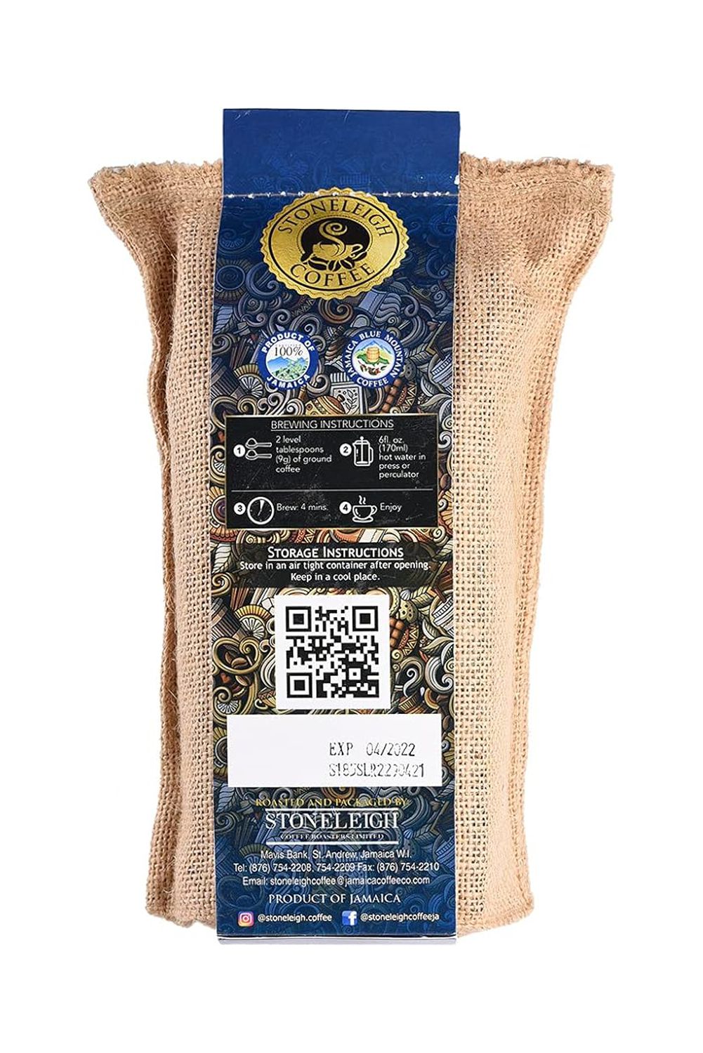 Coffee Ground 16OZ - Stoneleigh 100% Jamaican Blue Mountain