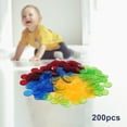 thumbnail image 3 of Esquirla Jetons de Bingo Transparents Assortis Colorés Cartes à Jouer Jetons de Jeu Enfant Math Seulement 200 Jetons, 3 of 6