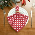 thumbnail image 3 of GZHJMY Set of 6 Retro Vintage Red Polka Dot Cloth Napkins Washable Polyester Dinner Napkins 20"X20" for Dining Table Wedding Party Fall Holidays, 3 of 7