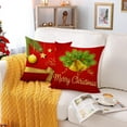 thumbnail image 3 of Merry Christmas Pillow Covers 16x16 Set of 4 Velvet Christmas Pillow Cases Red Green Xmas Winter Holiday Throw Pillow Covers Christmas Tree Cushion Covers for Outdoor Home Bed Sofa Couch(16 Inch), 3 of 5