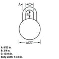 thumbnail image 6 of Master Lock Padlock 1530DCM Combination Dial with Aluminum Cover, 1-7/8in (48mm) Wide, Assorted Colors, 6 of 8